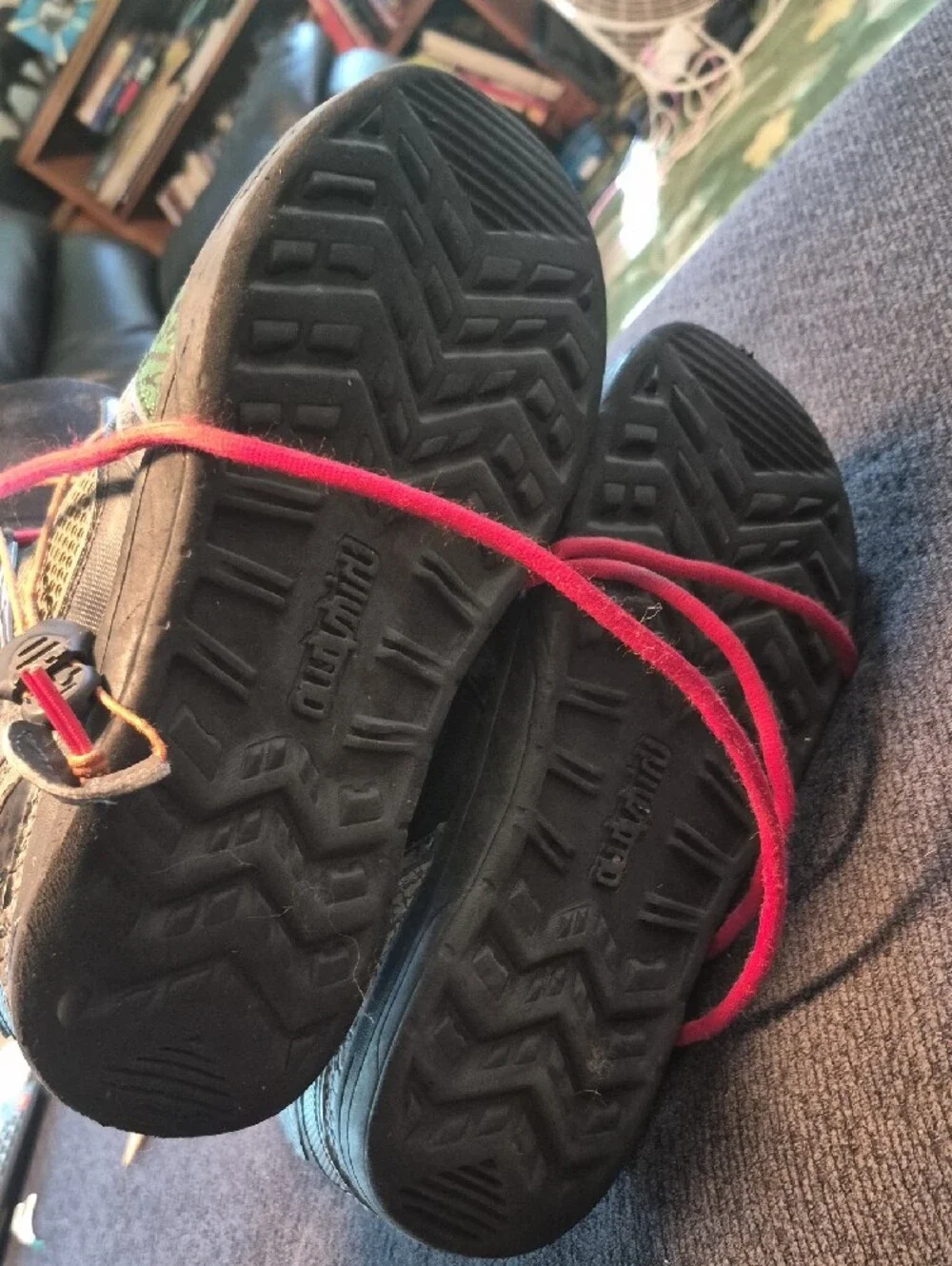 Women’s Black and Green Winter Boots with Pink Laces